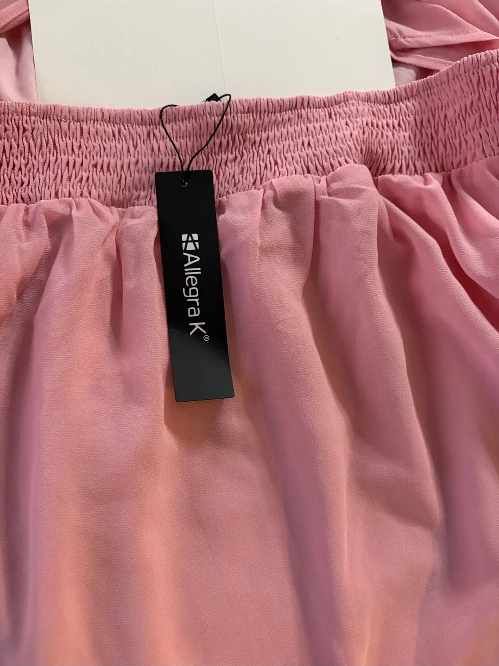 Allegra K Pink Puff-Sleeve Ruffle Hem Girls' Dress